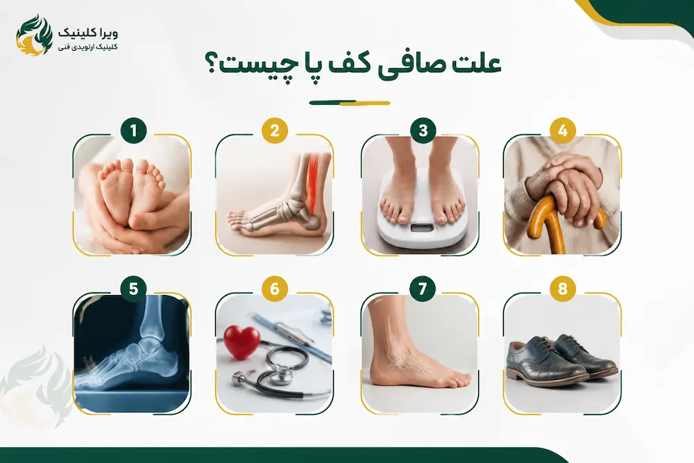 عکس علت های صافی کف پا